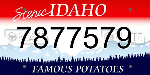 7877579 Idaho License Plate