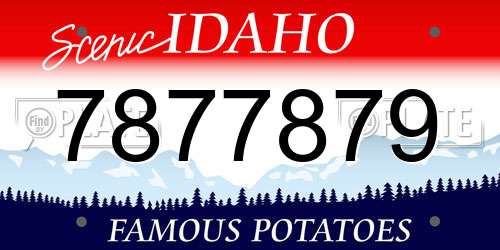 7877879 Idaho License Plate