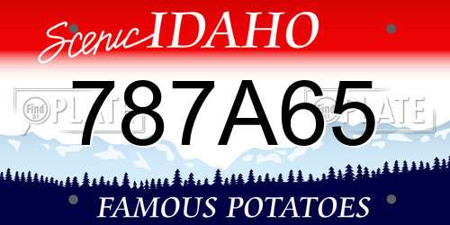 787A65 Idaho License Plate