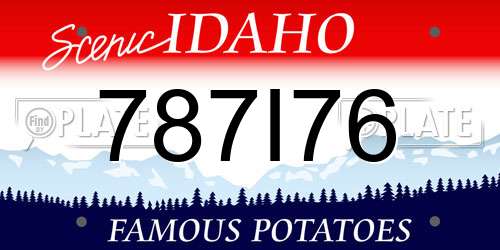 787I76 Idaho License Plate