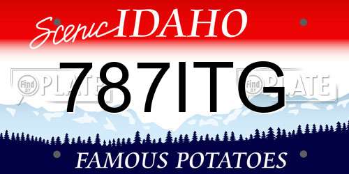 787ITG Idaho License Plate