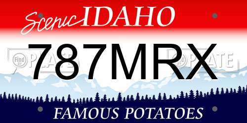 787MRX Idaho License Plate