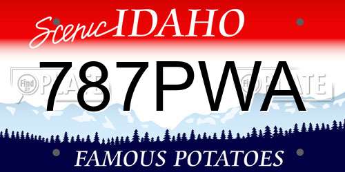 787PWA Idaho License Plate