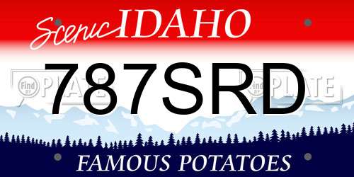 787SRD Idaho License Plate