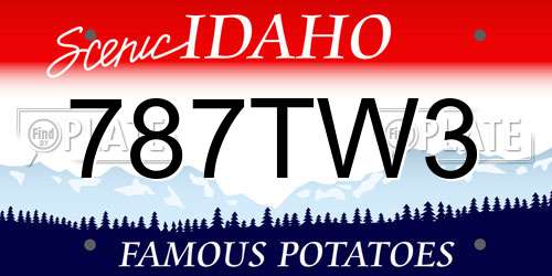 787TW3 Idaho License Plate