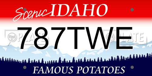 787TWE Idaho License Plate