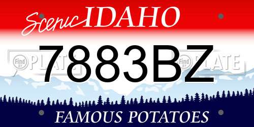 7883BZ Idaho License Plate