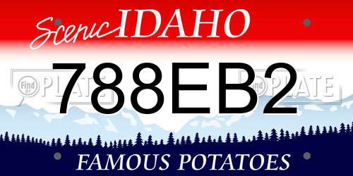 788EB2 Idaho License Plate