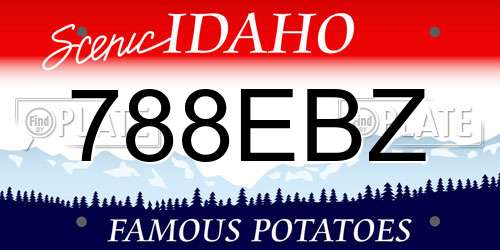 788EBZ Idaho License Plate