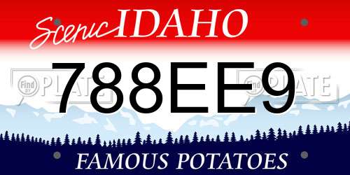 788EE9 Idaho License Plate