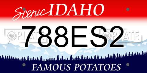 788ES2 Idaho License Plate