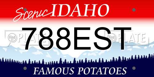 788EST Idaho License Plate