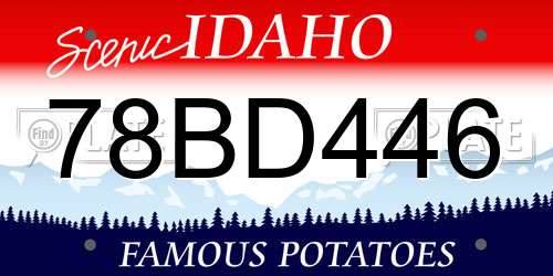 78BD446 Idaho License Plate