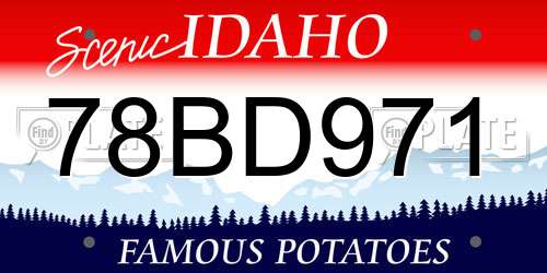 78BD971 Idaho License Plate