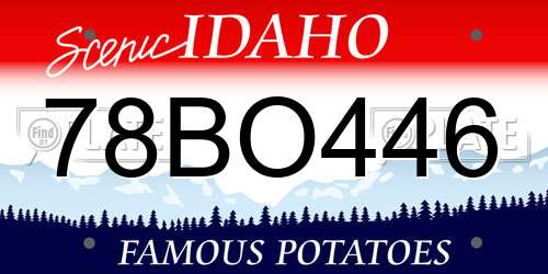 78BO446 Idaho License Plate