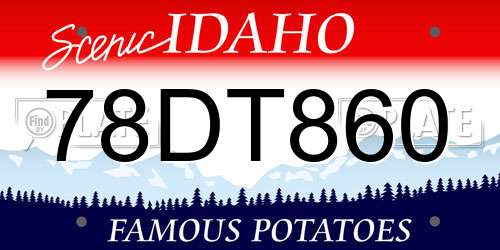 78DT860 Idaho License Plate