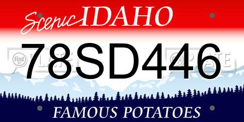 78SD446 Idaho License Plate