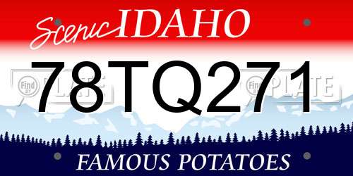 78TQ271 Idaho License Plate