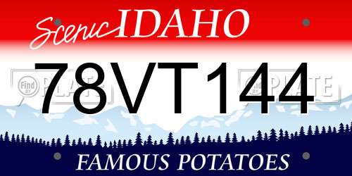 78VT144 Idaho License Plate