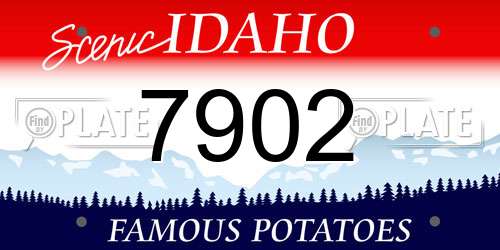 7902 Idaho License Plate