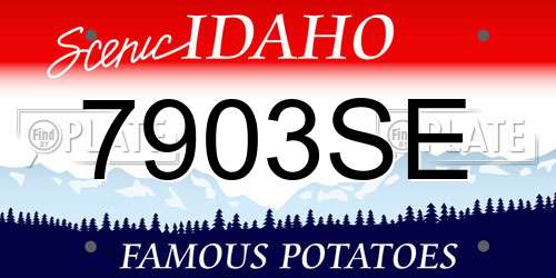 7903SE Idaho License Plate