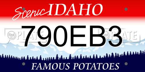 790EB3 Idaho License Plate