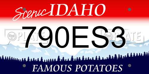 790ES3 Idaho License Plate