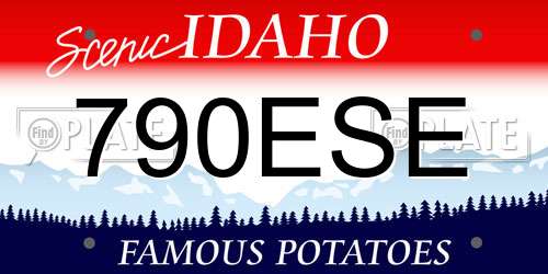 790ESE Idaho License Plate
