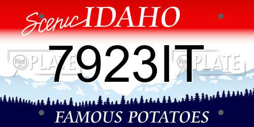 7923IT Idaho License Plate
