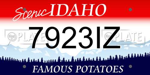 7923IZ Idaho License Plate