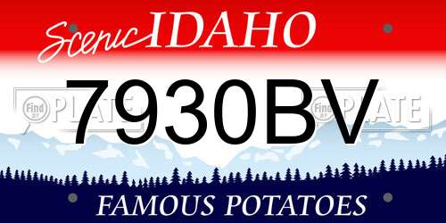 7930BV Idaho License Plate