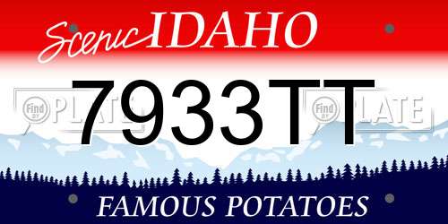 7933TT Idaho License Plate