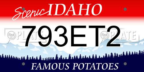 793ET2 Idaho License Plate