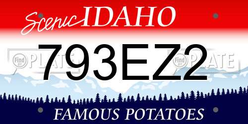 793EZ2 Idaho License Plate
