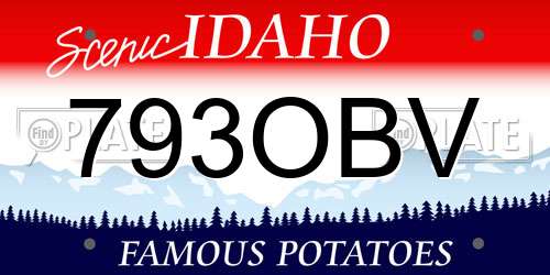 793OBV Idaho License Plate