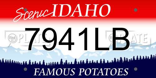 7941LB Idaho License Plate