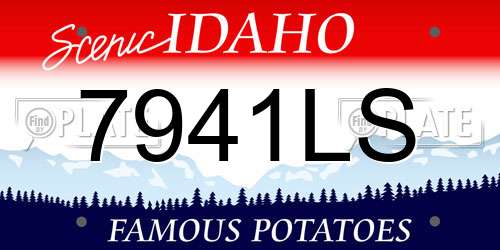 7941LS Idaho License Plate
