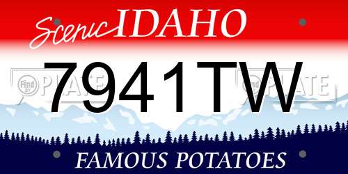 7941TW Idaho License Plate