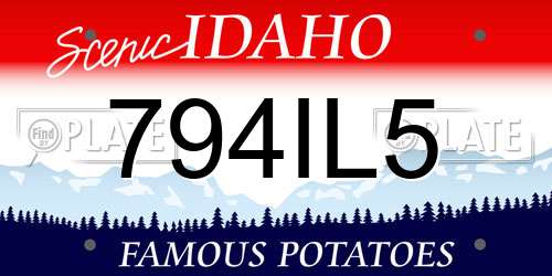 794IL5 Idaho License Plate