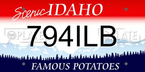 794ILB Idaho License Plate