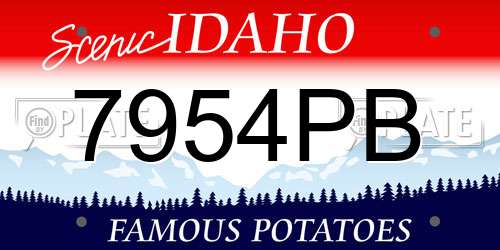 7954PB Idaho License Plate