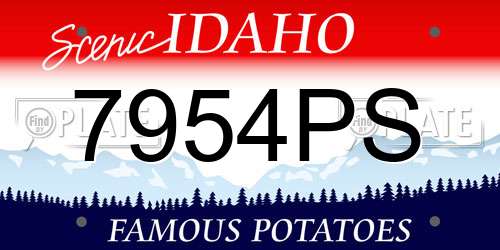 7954PS Idaho License Plate