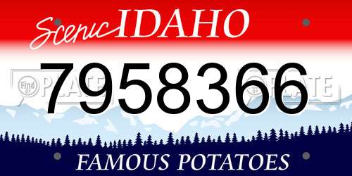 7958366 Idaho License Plate