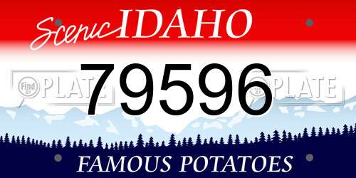 79596 Idaho License Plate