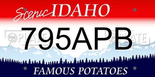 795APB Idaho License Plate