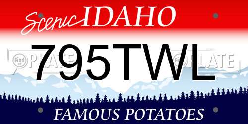 795TWL Idaho License Plate