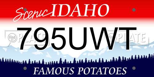 795UWT Idaho License Plate