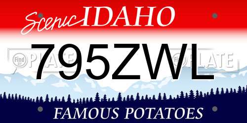 795ZWL Idaho License Plate