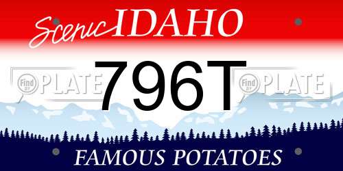 796T Idaho License Plate