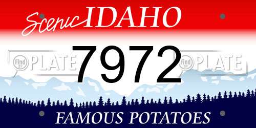 7972 Idaho License Plate